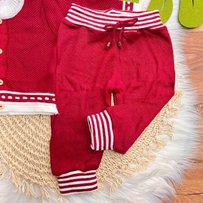 Conj de Linha Tijolinho - Vermelho com Branco Conj de Linha Tijolinho - Vermelho com Branco